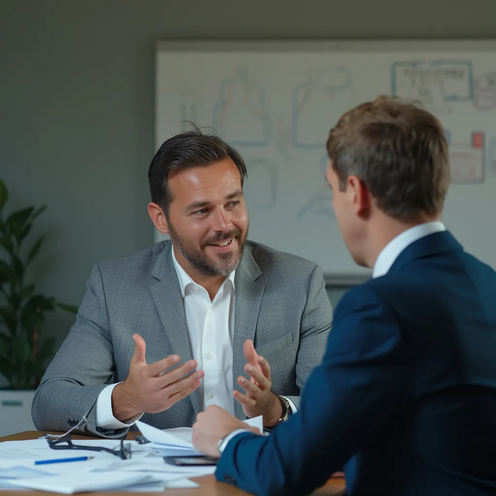 Session de coaching d'un directeur commercial